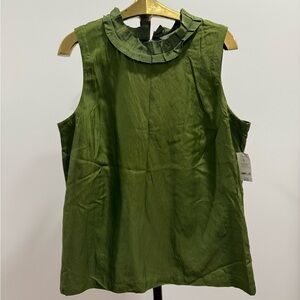 NWT Liz Claiborne silk blend sleeveless blouse LARGE